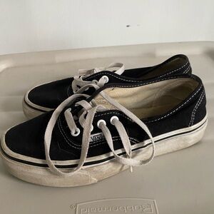 Vans Black and White Canvas Shoes